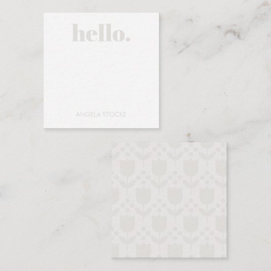 Personalized Retro Flower Mitteilungskarte (Vorne/Hinten)