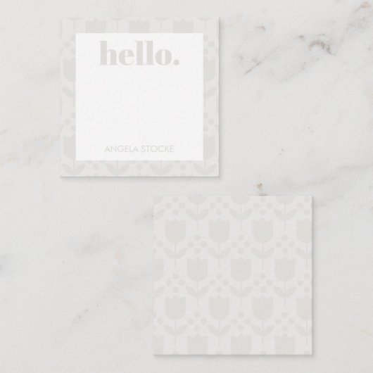 Personalized Retro Flower Mitteilungskarte (Vorne/Hinten)