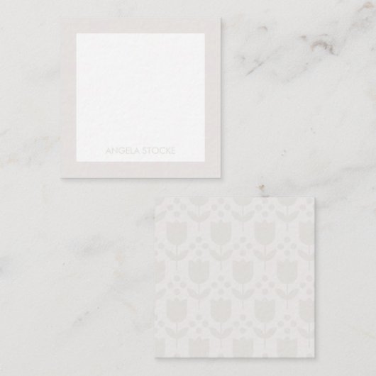 Personalized Retro Flower Note Card Mitteilungskarte (Vorne/Hinten)