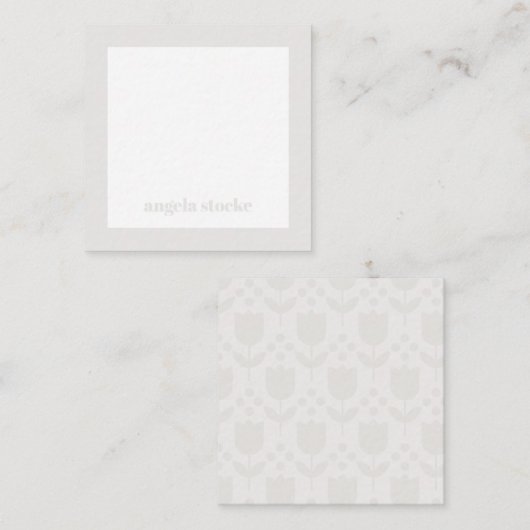 Personalized Retro Flower Note Card Mitteilungskarte (Vorne/Hinten)