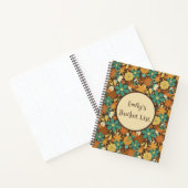 Personalized Retro Flower Power Spiral Journal Notizblock (Innenseite)