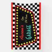 Personalized Retro Garage Sign  Banner (Vertikal)
