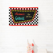 Personalized Retro Garage Sign  Banner (InSitu)