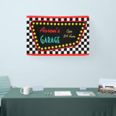 Personalized Retro Garage Sign  Banner (Messe)