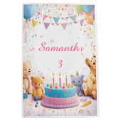 Personalized Retro Gift Bag Medium | Kids Birthday Mittlere Geschenktüte (Vorderseite)