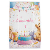 Personalized Retro Gift Bag Medium | Kids Birthday Mittlere Geschenktüte (Rückseite)