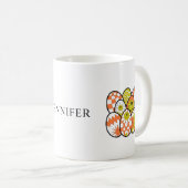 Personalized Retro Groovy Easter Egg Mug Kaffeetasse (VorderseiteRechts)