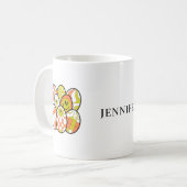 Personalized Retro Groovy Easter Egg Mug Kaffeetasse (Vorderseite Links)