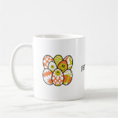 Personalized Retro Groovy Easter Egg Mug Kaffeetasse (Links)