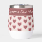 Personalized Retro Hearts Pink Burgundy (Vorderseite)