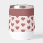 Personalized Retro Hearts Pink Burgundy (Rückseite)