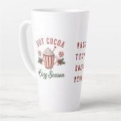 Personalized Retro Hot Cocoa Cozy Season Milchtasse (Linke Ecke)