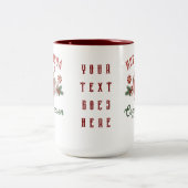 Personalized Retro Hot Cocoa Cozy Season Zweifarbige Tasse (Mittel)