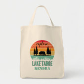Personalized Retro Lake Tahoe California Bear Tragetasche (Vorne)