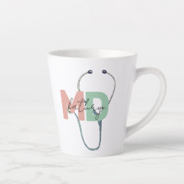 Personalized Retro Medical Doctor MD Name  Milchtasse