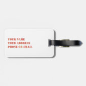 Personalized Retro Punta Cana Gepäckanhänger (Rückseite horizontal)