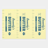 Personalized Retro Stick of Butter Fun Foodie Geschenkpapier Set (Vorderseite)