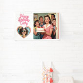 Personalized Retro Surprise Birthday Party Photo Banner (InSitu)