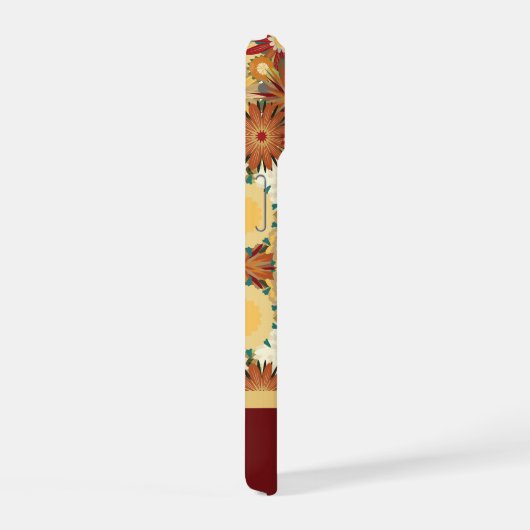 Personalized Retro Warm Floral Pattern Phone Case iPhone 15 Hülle (Rechte Seite)