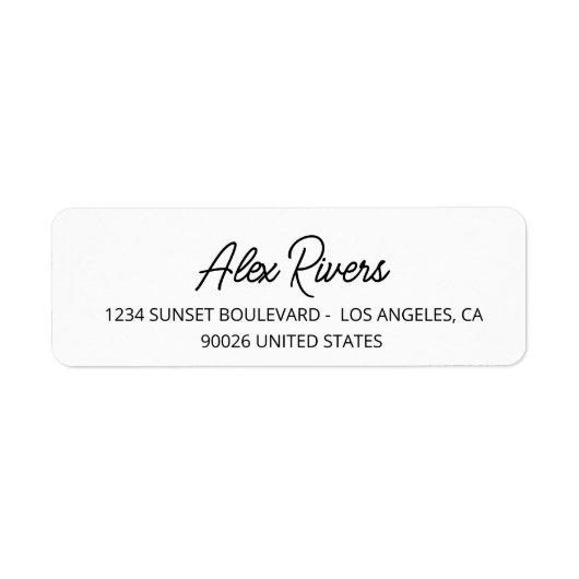 Personalized Return Address Labels (Vorne)