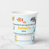 Personalized Reusable Ocean Protector Under Sea Pappbecher (Rückseite)