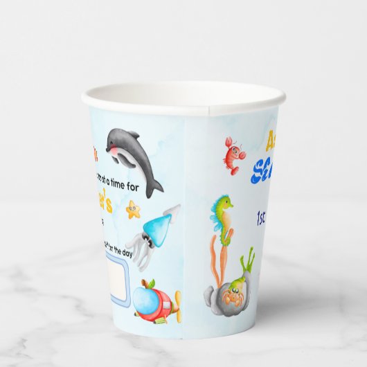 Personalized Reusable Ocean Protector Under Sea Pappbecher (Rechts)