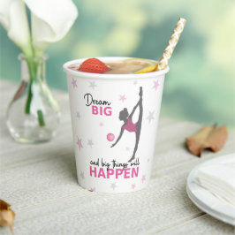 Personalized Rhythmic Gymnast Dream Big Party Cup Pappbecher