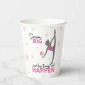 Personalized Rhythmic Gymnast Dream Big Party Cup Pappbecher (Rückseite)