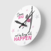 Personalized Rhythmic Gymnast Dream Big Wall Clock Runde Wanduhr (Winkel)