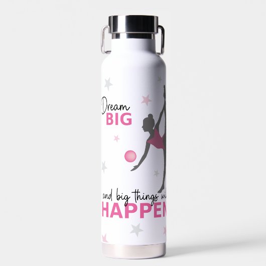 Personalized Rhythmic Gymnast Dream Big Water Bott Trinkflasche (Vorne)