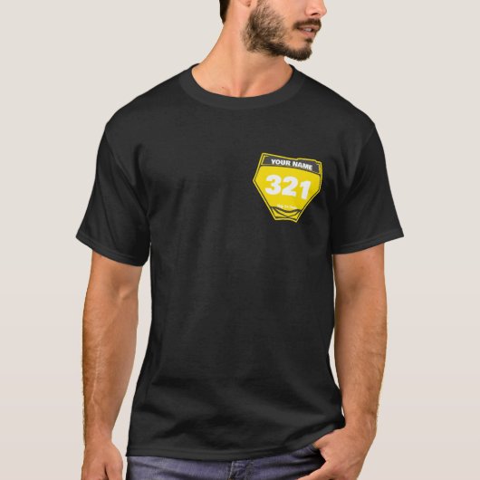 Personalized Rider Number Name T-Shirt (Vorderseite)