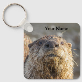 Personalized River Otter Keychain - Add Your Name Schlüsselanhänger