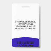 Personalized RN Nurse Identification Badge Ausweis (Back)