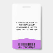 Personalized RN Nurse Identification Badge Ausweis (Back)