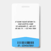 Personalized RN Nurse Identification Badge Ausweis (Back)