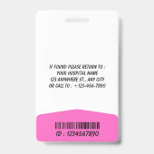 Personalized RN Nurse Identification Badge Ausweis (Back)