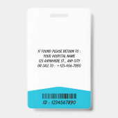 Personalized RN Nurse Identification Badge Ausweis (Back)