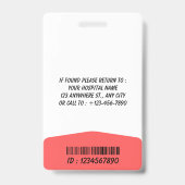Personalized RN Nurse Identification Badge  Ausweis (Back)