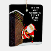 Personalized Rock Climbing Gift Keramikornament (Rechts)