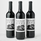 Personalized Romantic Custom Love Story Photo Weinetikett (Flaschen)