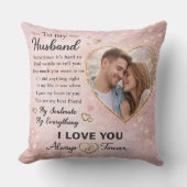Personalized Romantic Gift for Husband Love Messag Kissen (Vorderseite)