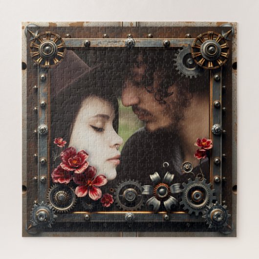Personalized Romantic Gift  Photos Template Puzzle (Vertikal)