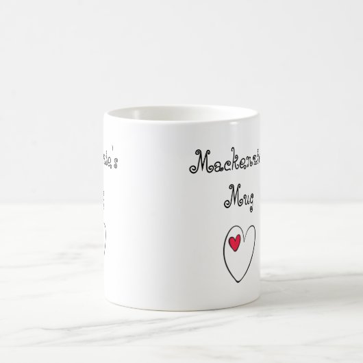 Personalized Romantic Heart Kaffeetasse (Mittel)