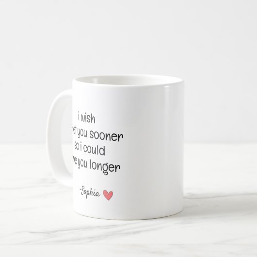 Personalized Romantic Love Quote Kaffeetasse (Vorderseite Links)