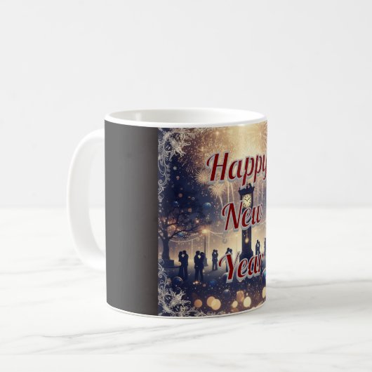 Personalized romantic New Year’s Celebration Mug  Kaffeetasse (Vorderseite Links)