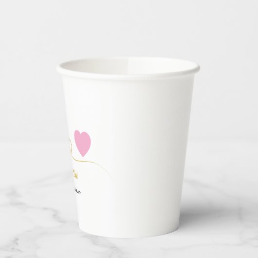 Personalized Romantic Paper Cups Pappbecher (Links)