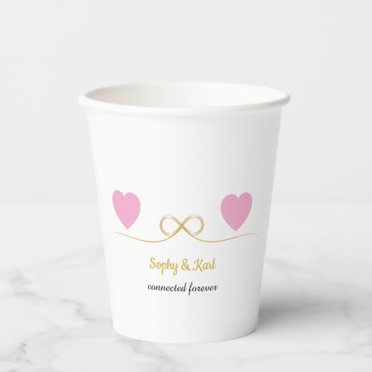 Personalized Romantic Paper Cups Pappbecher (Vorderseite)