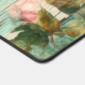 Personalized Rose and Turquoise Rustic Schreibtischunterlage (Ecke)