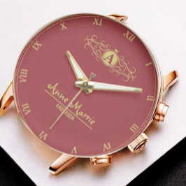 Personalized Rose Dial Women’s Elegant Custom Time Armbanduhr
