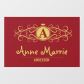 Personalized Rose Dial Women’s Elegant Custom Time Fensteraufkleber (Blatt)